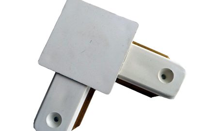CONNECTOR FOR TRACK SYSTEM ANGLE WHITE
